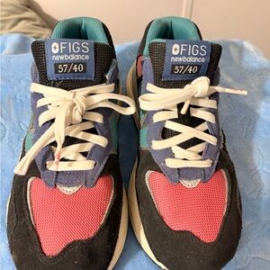 New Balance 57/40 Sneakers - Pink, Blue, and Black